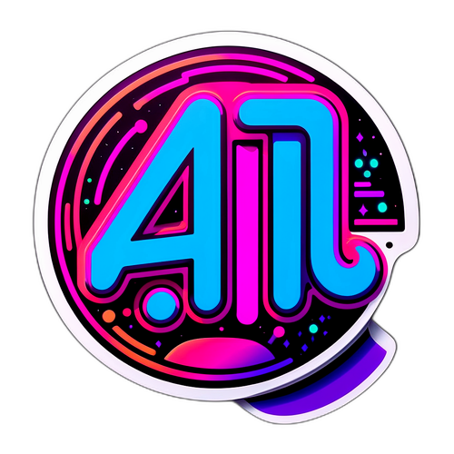 Futuristischer Aufkleber mit dem Text .ai