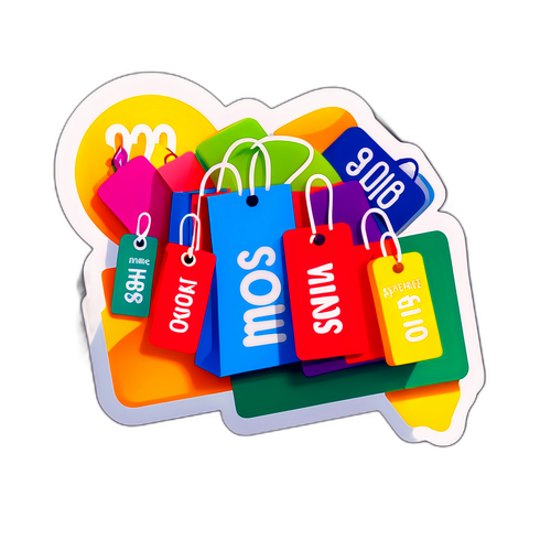 Eylül İndirimleri İçin Alışveriş Temalı Etiketler