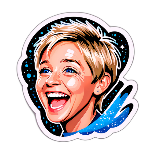 Artistic Rendition of Ellen DeGeneres' Iconic Laugh