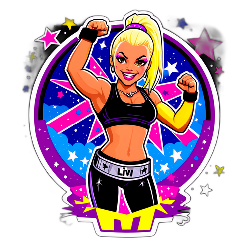 Liv Morgan Cartoon-Style Champion Sticker