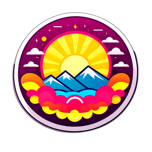 प्रेरणादायक सूर्योदय स्टिकर