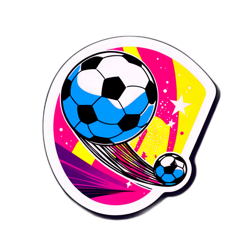 A sticker vibrante de futebol online