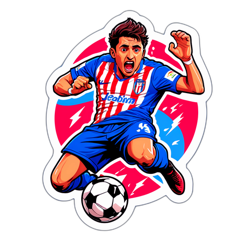 Et spennende handlingsklistremerke av Getafe vs. Atlético de Madrid