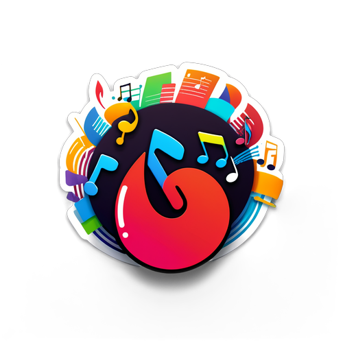 Modern RedNote App Logo with Music Notes