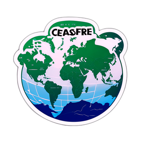 Stiker Minimalis 'Ceasefire'