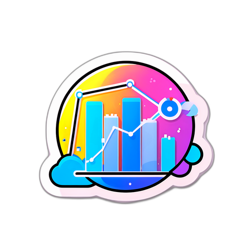 מדבקה של גרפים ומגמות