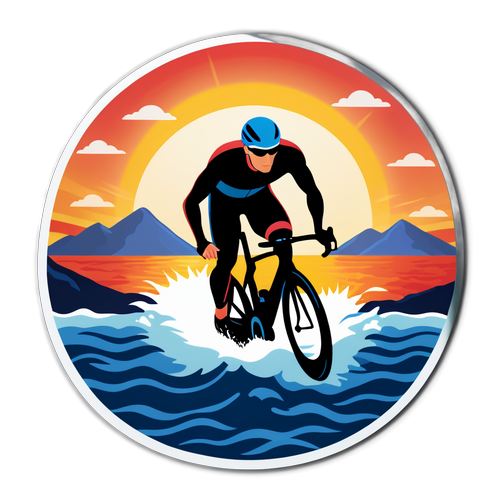 Triathlon Detox: De Motiverende Sticker die Jouw Passie voor Sport en Natuur Vastlegt!