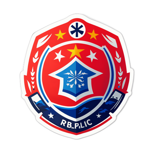 Стикер с азиатскими элементами, отражающий европейский футбол через призму команд РБ Лейпциг и Магдебург