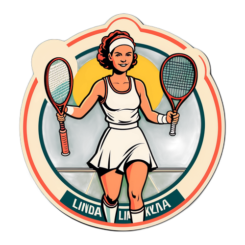 Vintage nálepka Lindy Noskové
