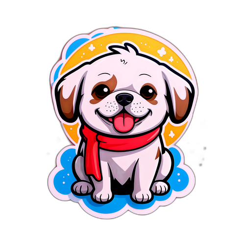 癒しの犬ステッカー