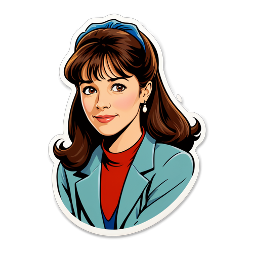 Ikonikus jelenetek Sophie Marceau filmjeiből, rajzfilm stílusban és nosztalgikus érzéssel