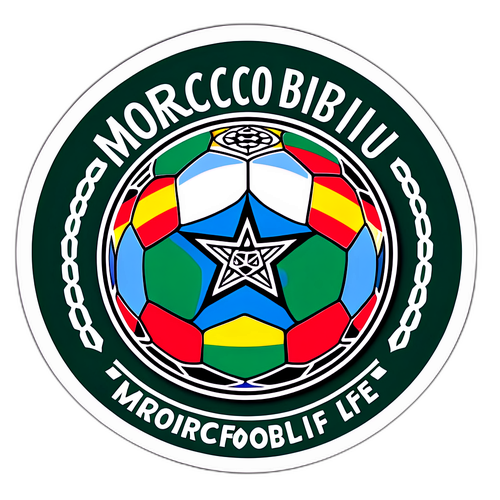 Marokkaanse Voetbal Leven Sticker