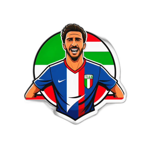 Stiker Merayakan Kemenangan Tim Nasional Italia