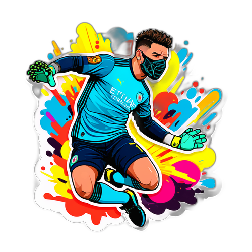 Energetisk målvakt-sticker av Ederson