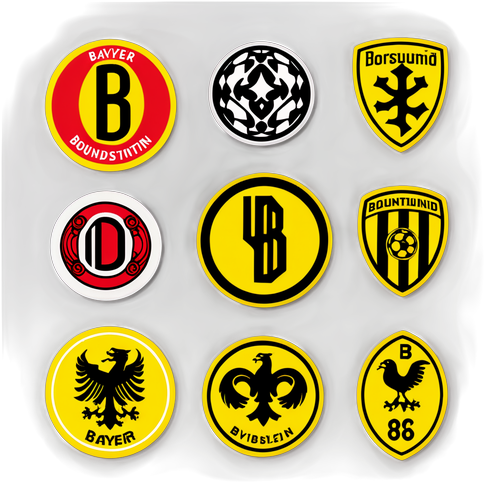 Stickerki z ikonami Borussii Dortmund i Bayeru Leverkusen