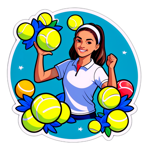 Sticker Profil Bergaya Emma Raducanu