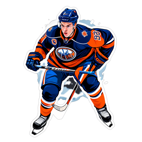 Illustration de la force de Connor McDavid en action sur la glace