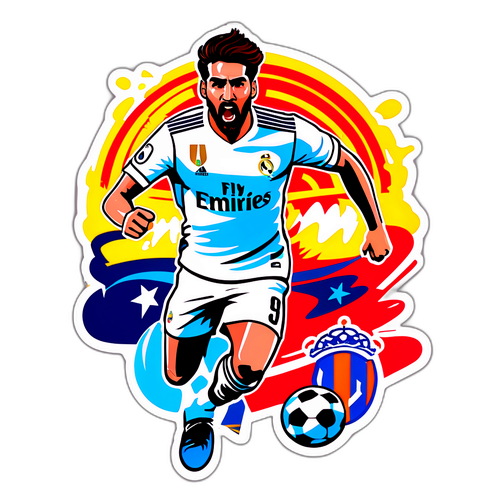 Fiktív Sportos Poszter a Real Madrid vs Atlético Madrid Mérkőzésről