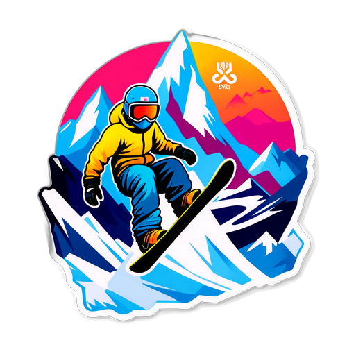 Naklejki reprezentujące sporty snowboardowe Igrzysk Zimowych 2026