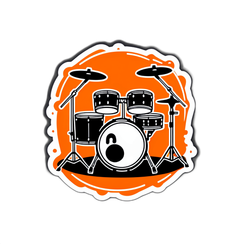 Sticker mit coolem grafischen Design eines Meinl Reiseträgers