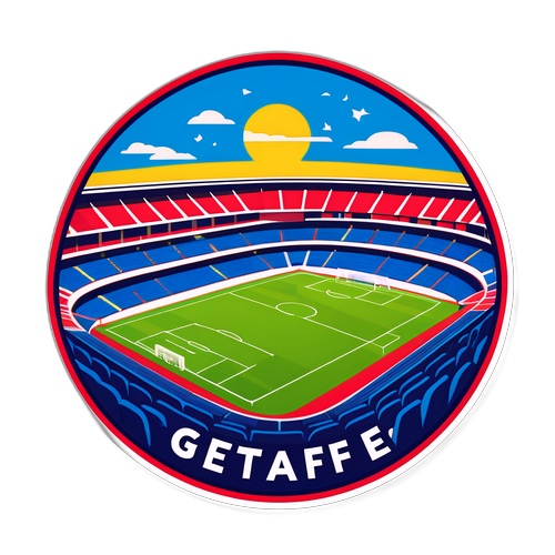Retro-sticker van het Getafe stadion