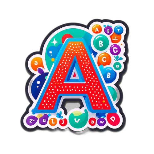 Modern ABC-témájú matrica