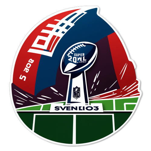 Super Bowl 2025 Field Art Sticker