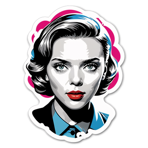 Affiche vintage noir et blanc de Scarlett Johansson
