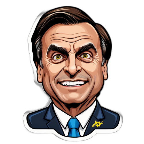 Caricature humoristique de Jair Bolsonaro