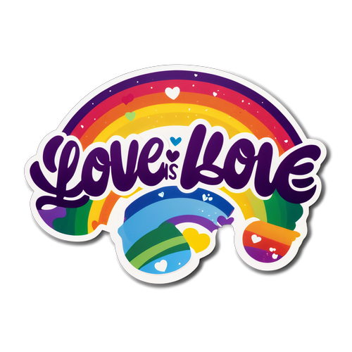 Unleash Your Pride: The Must-Have 'Love is Love' Sticker for Everyone! 🌈