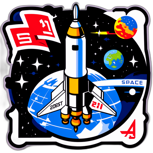 神舟21号与空间站成功对接纪念贴纸