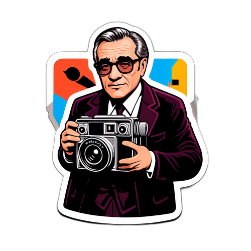 Illustration d'un personnage inspiré par Martin Scorsese