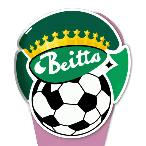 A adesivo do Betis x Real Sociedad com uma bola de futebol interativa e fãs animados