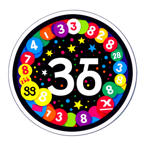 Adesivo Colorido da Sorte do Lotofácil