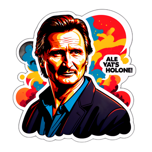 Cinematische sticker van Liam Neeson