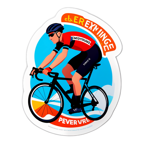Motiverende Fietssticker met Emiel Verstrynge