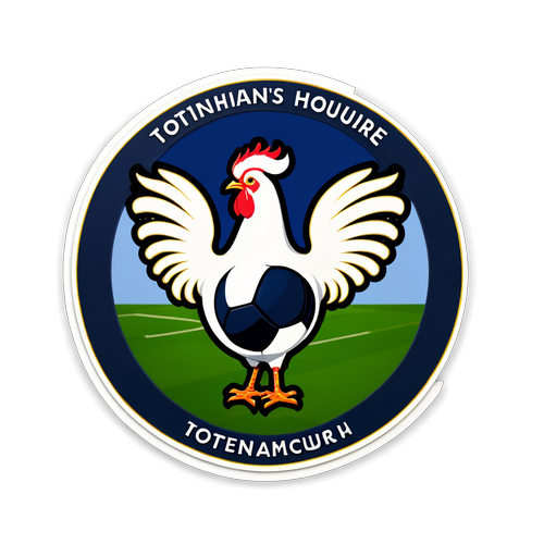 Tottenham Triumph: Unleash Your Spurs Spirit with This Stunning Cockerel Emblem Sticker! 