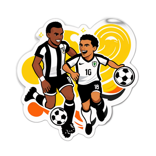 Diseño de sticker para el partido Bragantino vs Corinthians