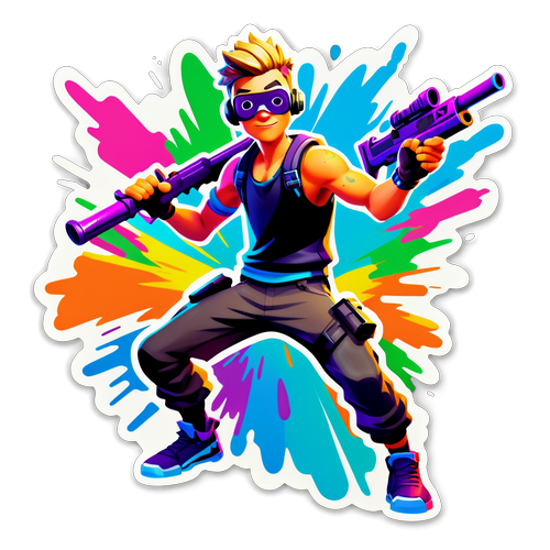 Jeune joueur de Fortnite dans un environnement de jeu vibrant