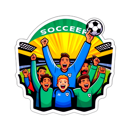 축구 응원 씬 스티커 디자인
