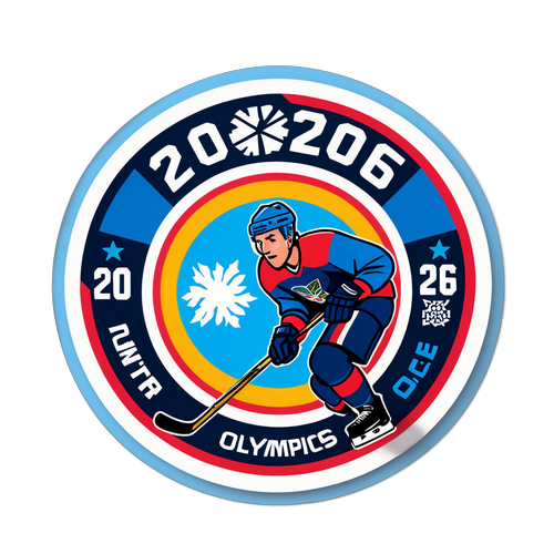 Hockeypuck med 2026 års vinter-OL-logotyp