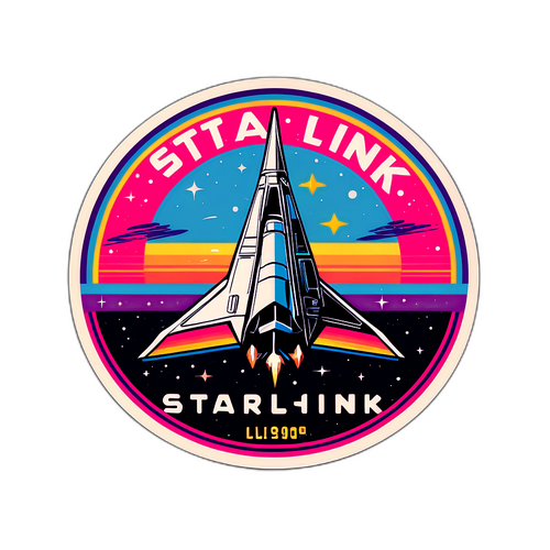 Vintage inspirert Starlink-klistremerke
