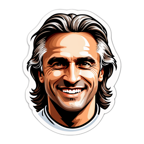 Autocollant de Portrait Stylisé de David Ginola