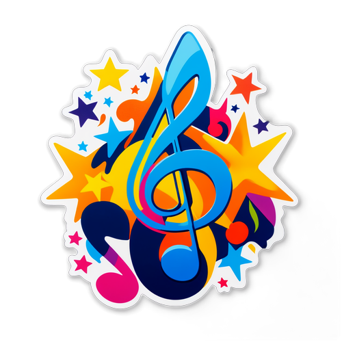 Kleurrijke sticker met EBU-logo