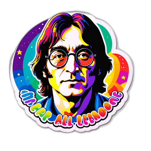 John Lennon Psychedelisk Sticker