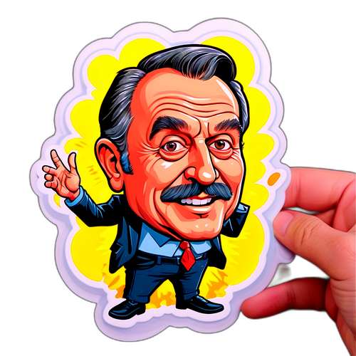 György Cserhalmi karikatúra matricaként