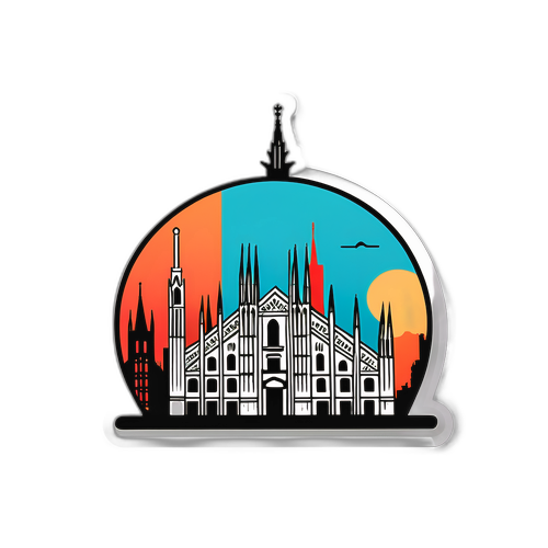 Minimalist Milano Skyline