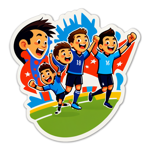 Người hâm mộ vui mừng tại giải đấu bóng đá