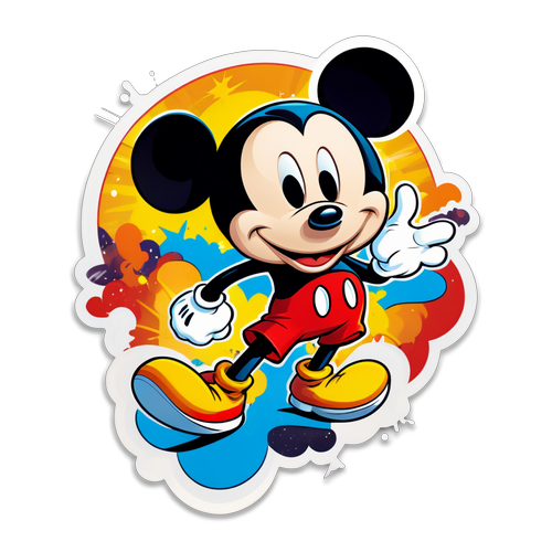 En kreativ fremstilling av Mickey 17 i tegneseriestil