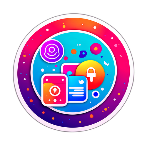 Makulay na Simbolo ng Digital na Account